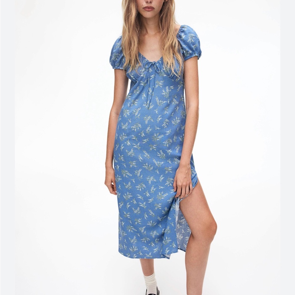 H&M Blue Floral Maxi Dress